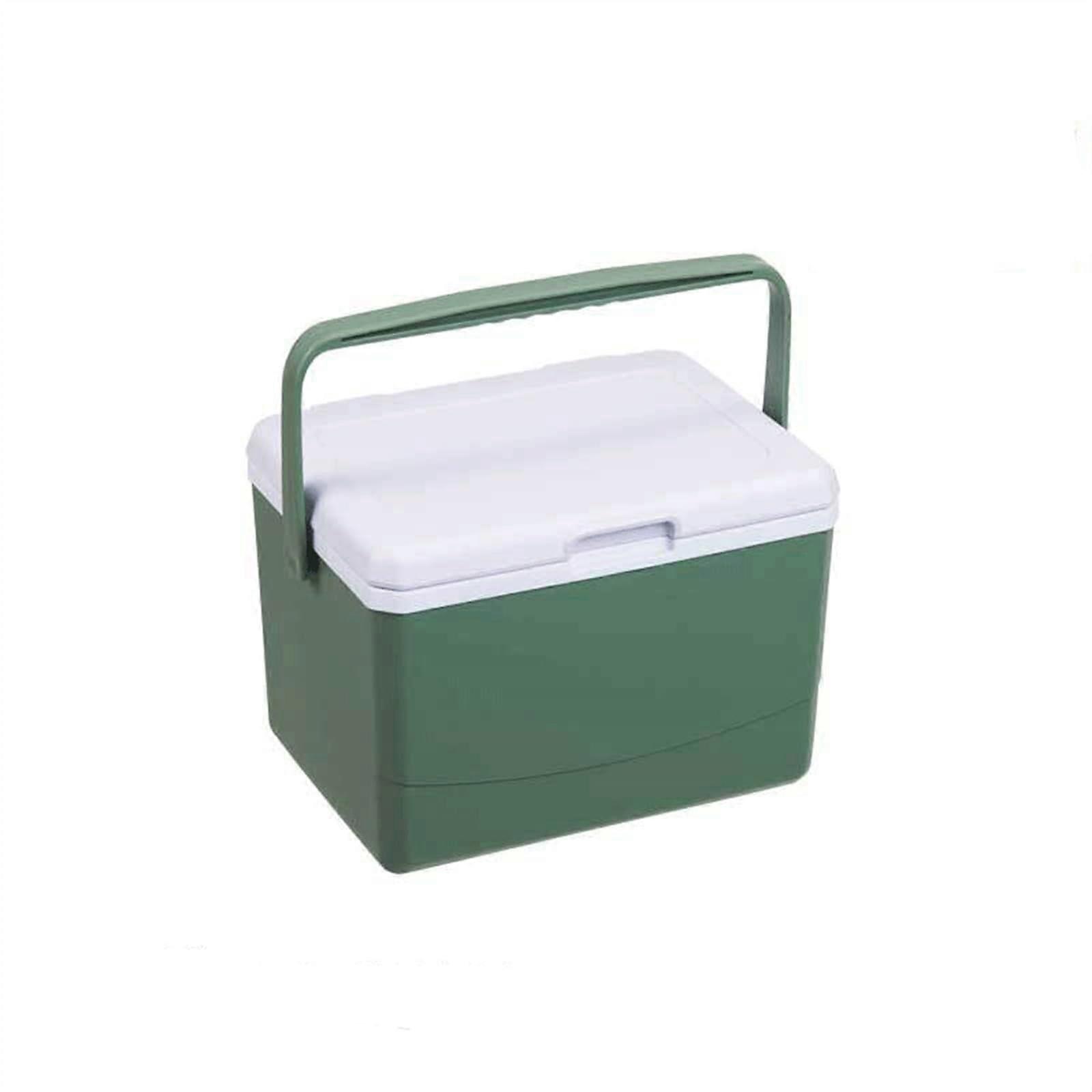 Ice Bucket with Handle Plastic Insulated Cooler for Cocktail Parties Home Bar and Bar Cart Green
