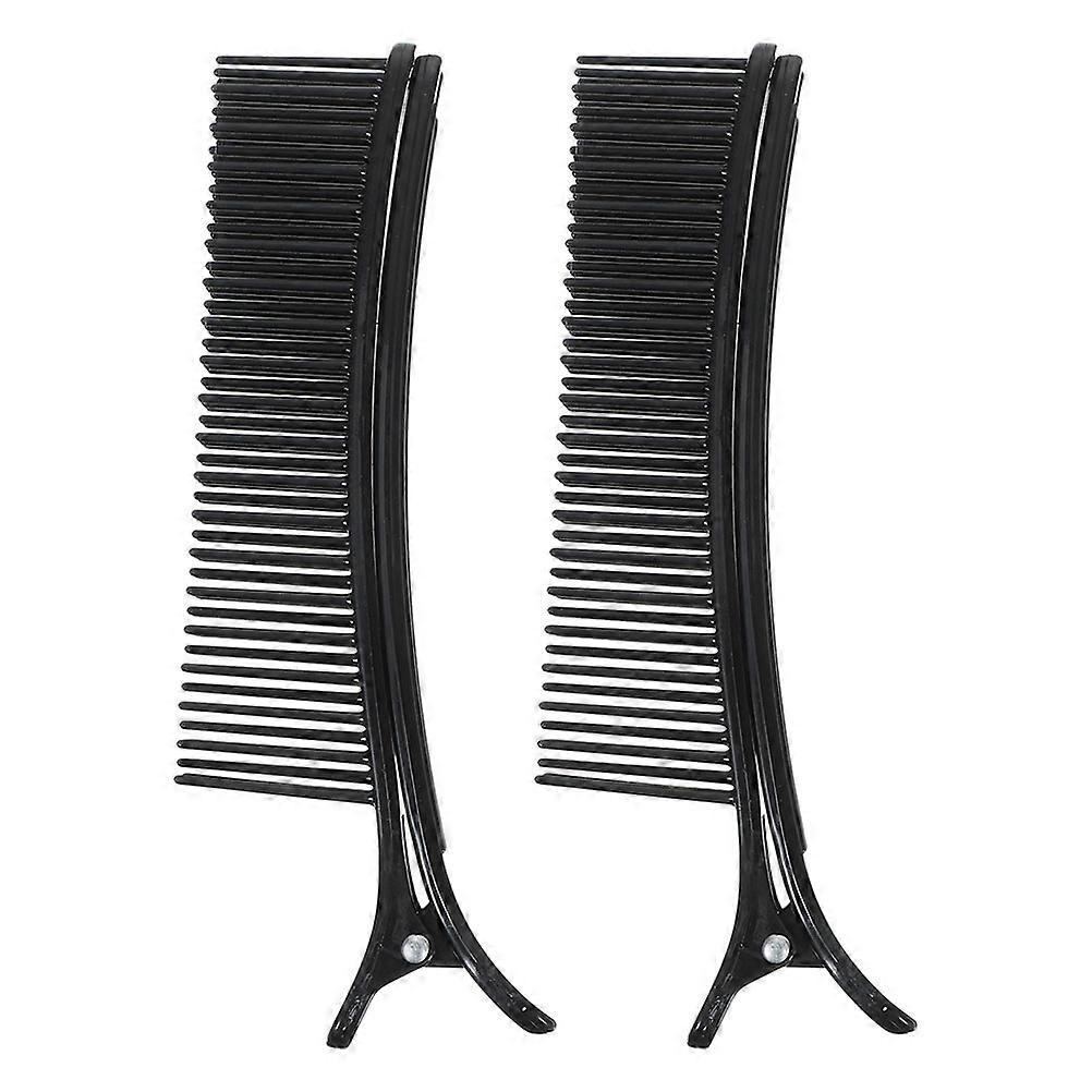Curl Clips Hair Care Routine Cutting Styling Black Plastic 2Pcs