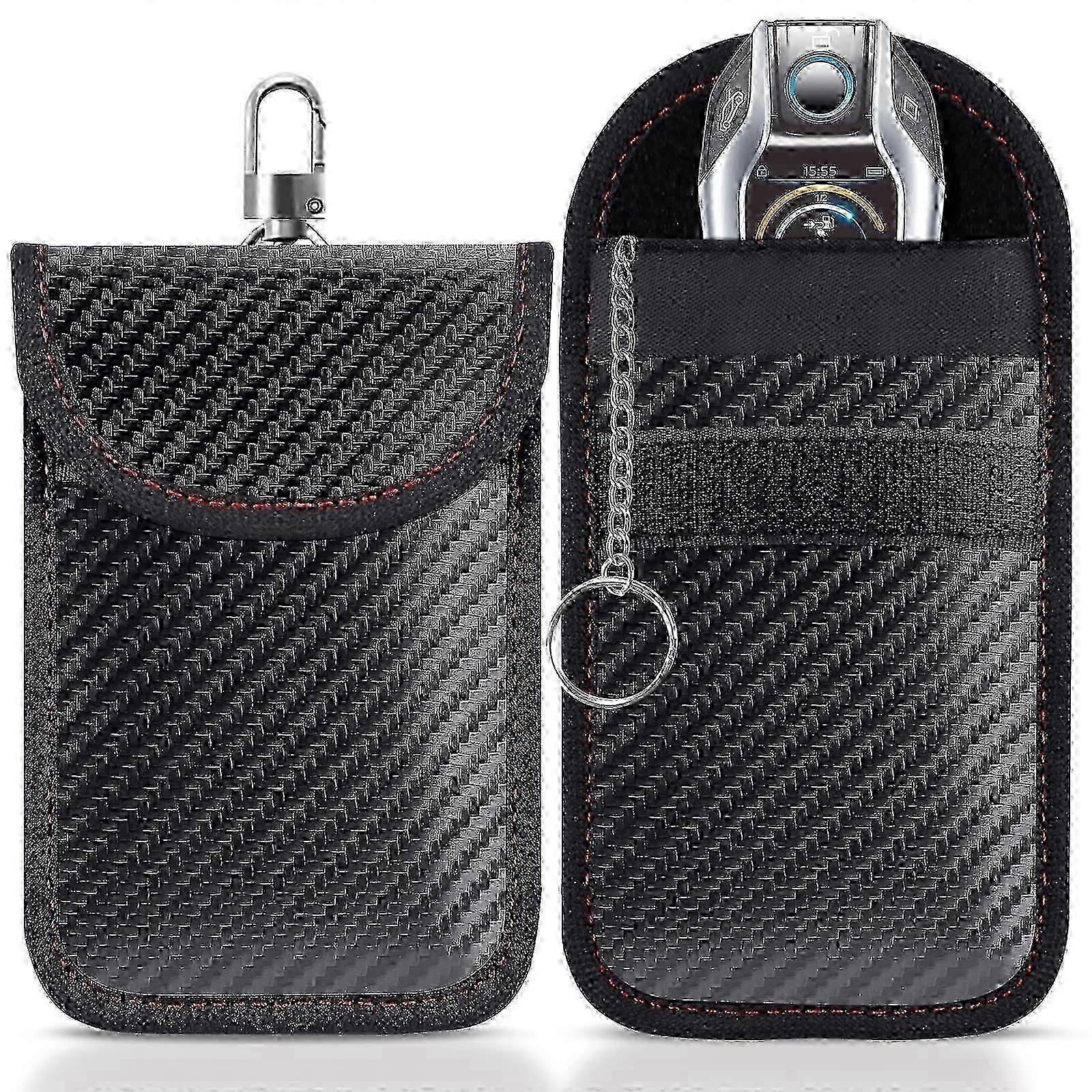 2 Pack Faraday Pouch for car Keys-Car Key Signal Blocking Pouch-RFID Blocker Bag for Car Security-Anti-Theft Remote Entry Keyless  [jkw]