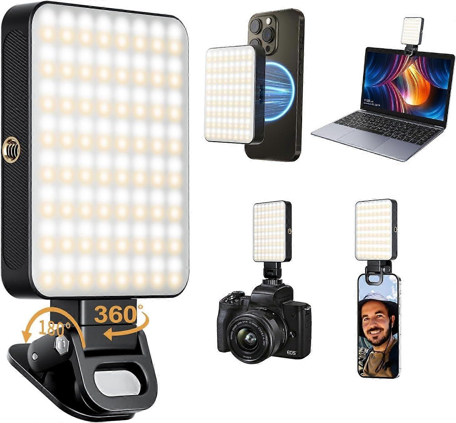 Magnetic Selfie Light for Cell Phone, Led Selfie Light Compatible with Rechargeable Portable
