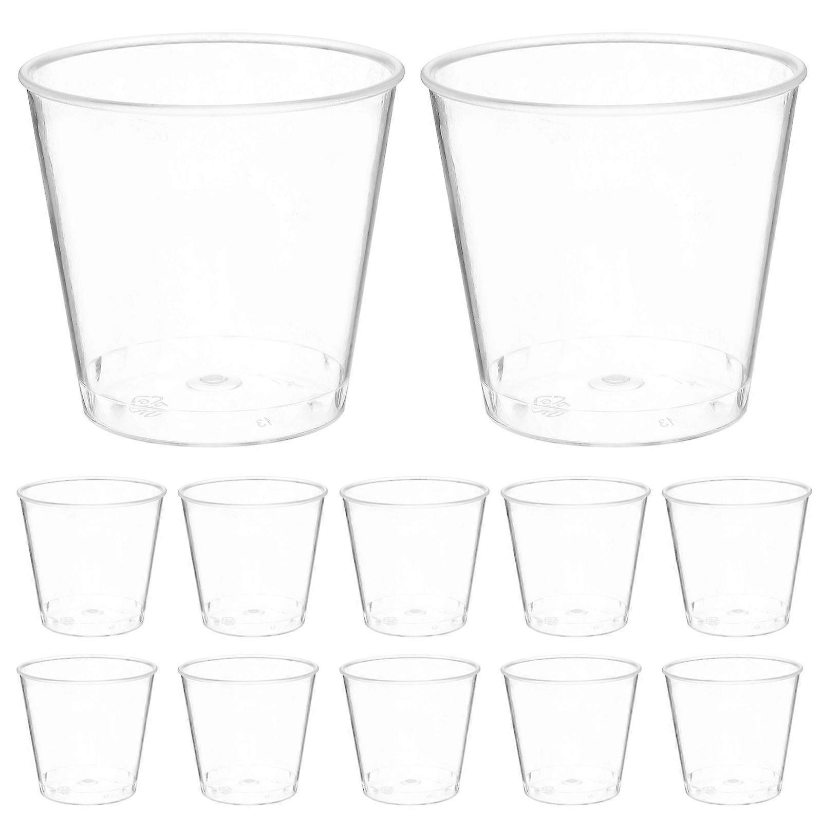 Tasting 50Pcs Clear Plastic Sample Cups for Tasting Water and Milk