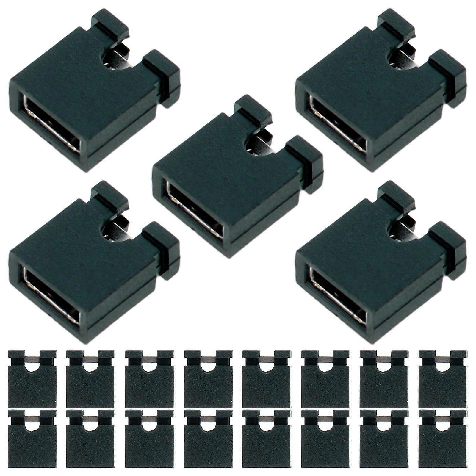 Black Jumper Caps Circuit Shorting Diy Projects Pin Headers 100Set