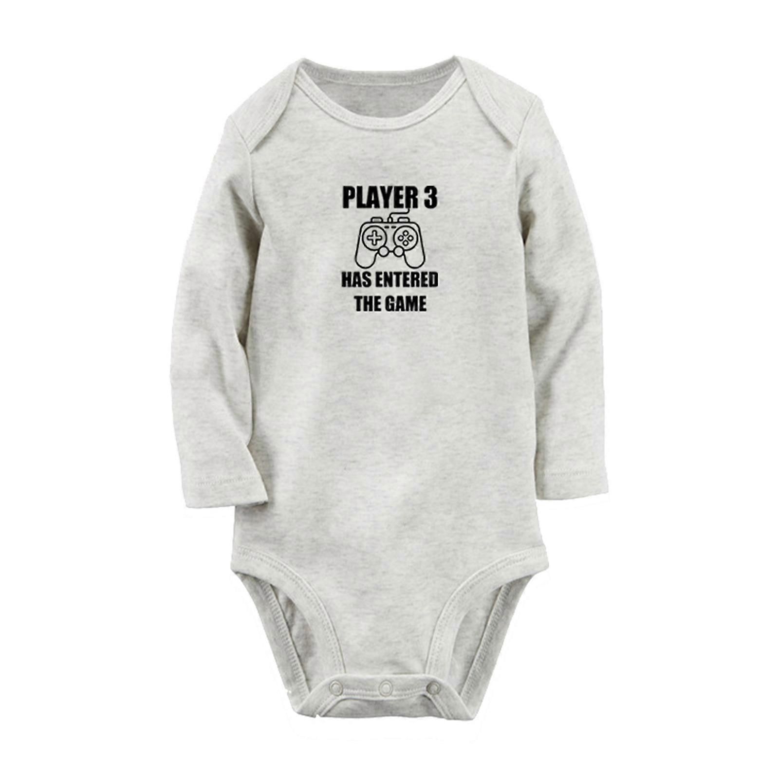 iDzn Player 3 Has Entered The Game Funny Newborn Baby Rompers