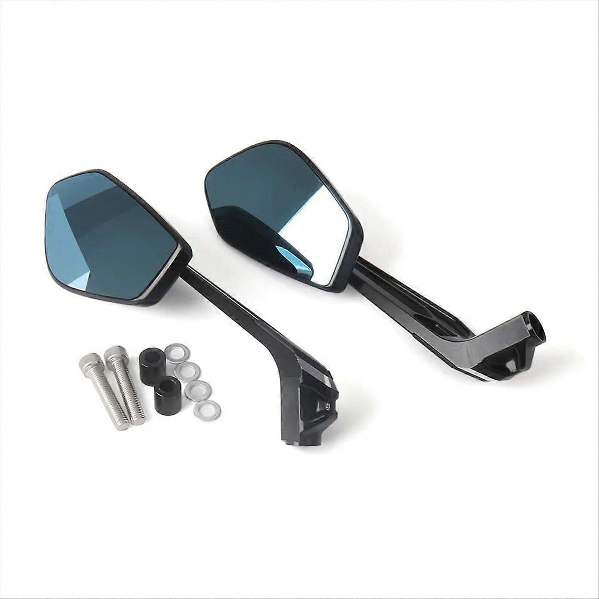 Motorcycle Rearview Mirror Universal for ,Black & Blue