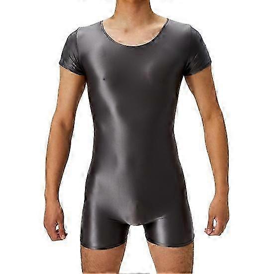 Short Sleeves Romper for Men with Smooth Glossy Surface