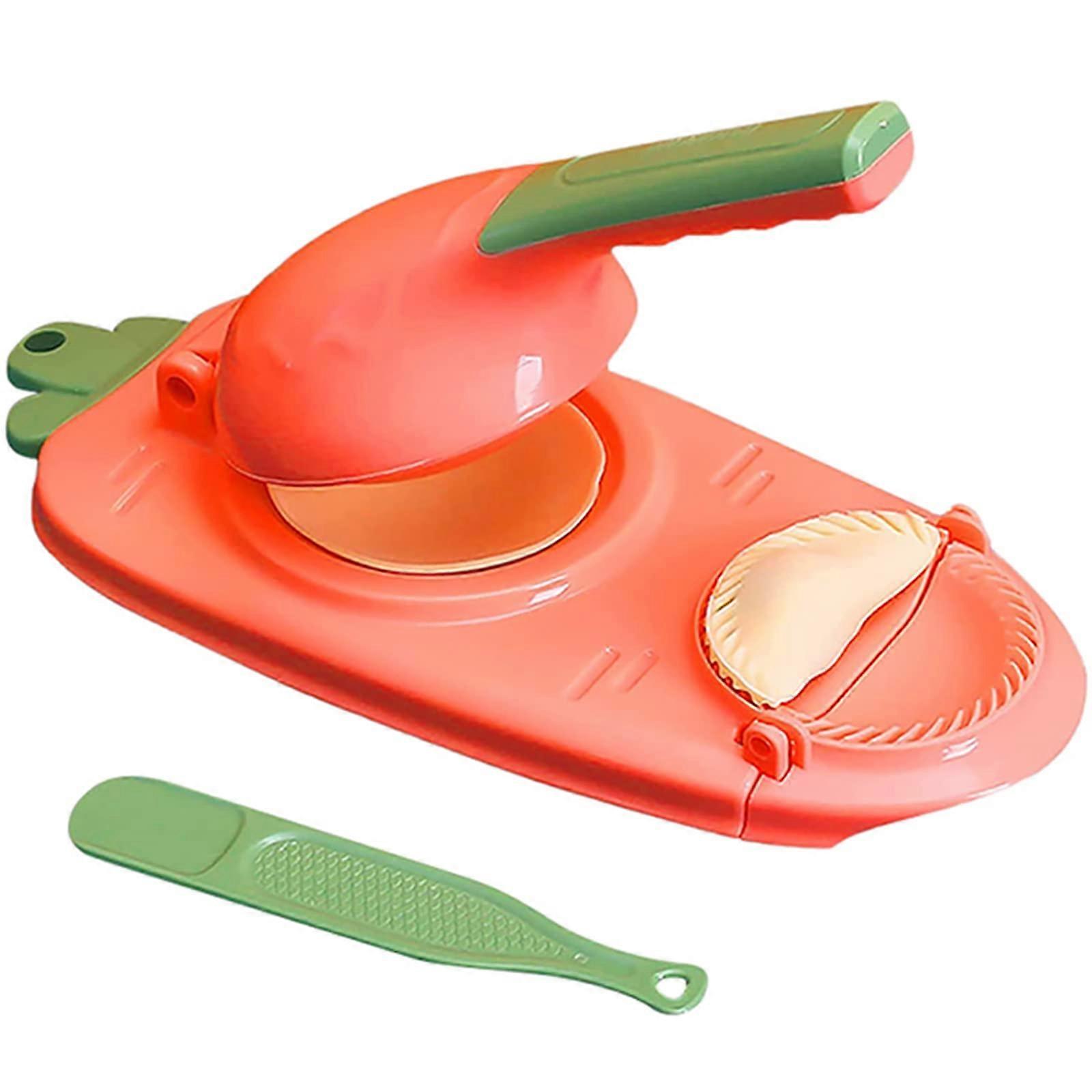 2 in 1 Dumpling Maker Tool with Plastic Dumpling Press Mold for Wrapping and Shaping Dumpling Skins