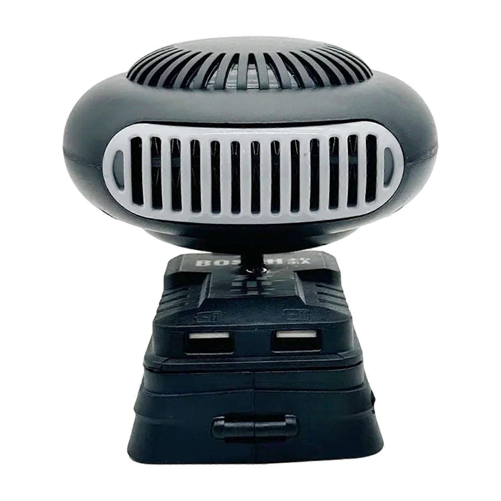 Energy Efficient Portable Heater Cooling Fan Featuring Double USB Port Overheat Safety and Simple Operation for Home Garage Multicolor