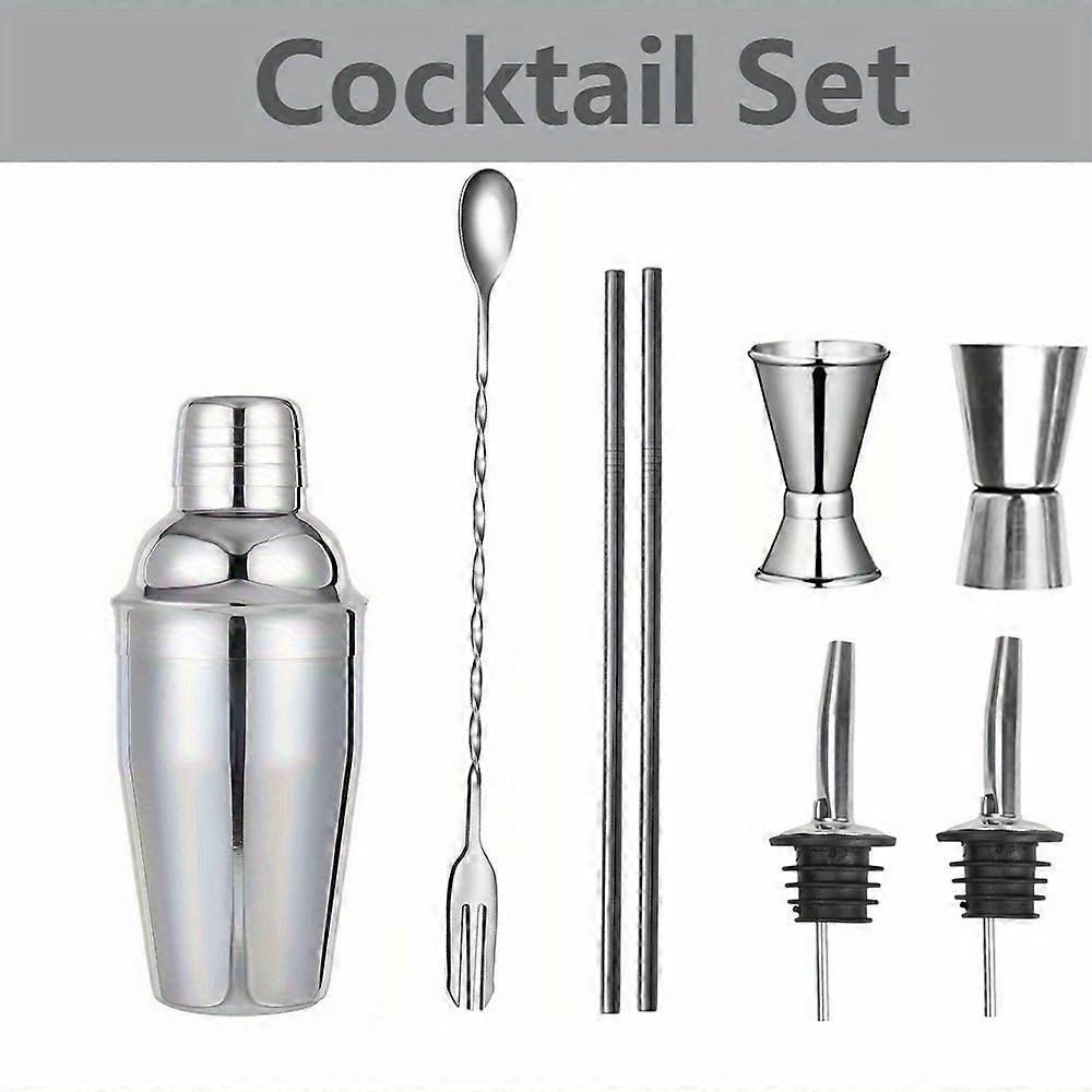 2/8pcs Bar Professional Bartending Tools, Bartending Set, Professional Shaker, Bartending Learning Set, Suitable for Bars