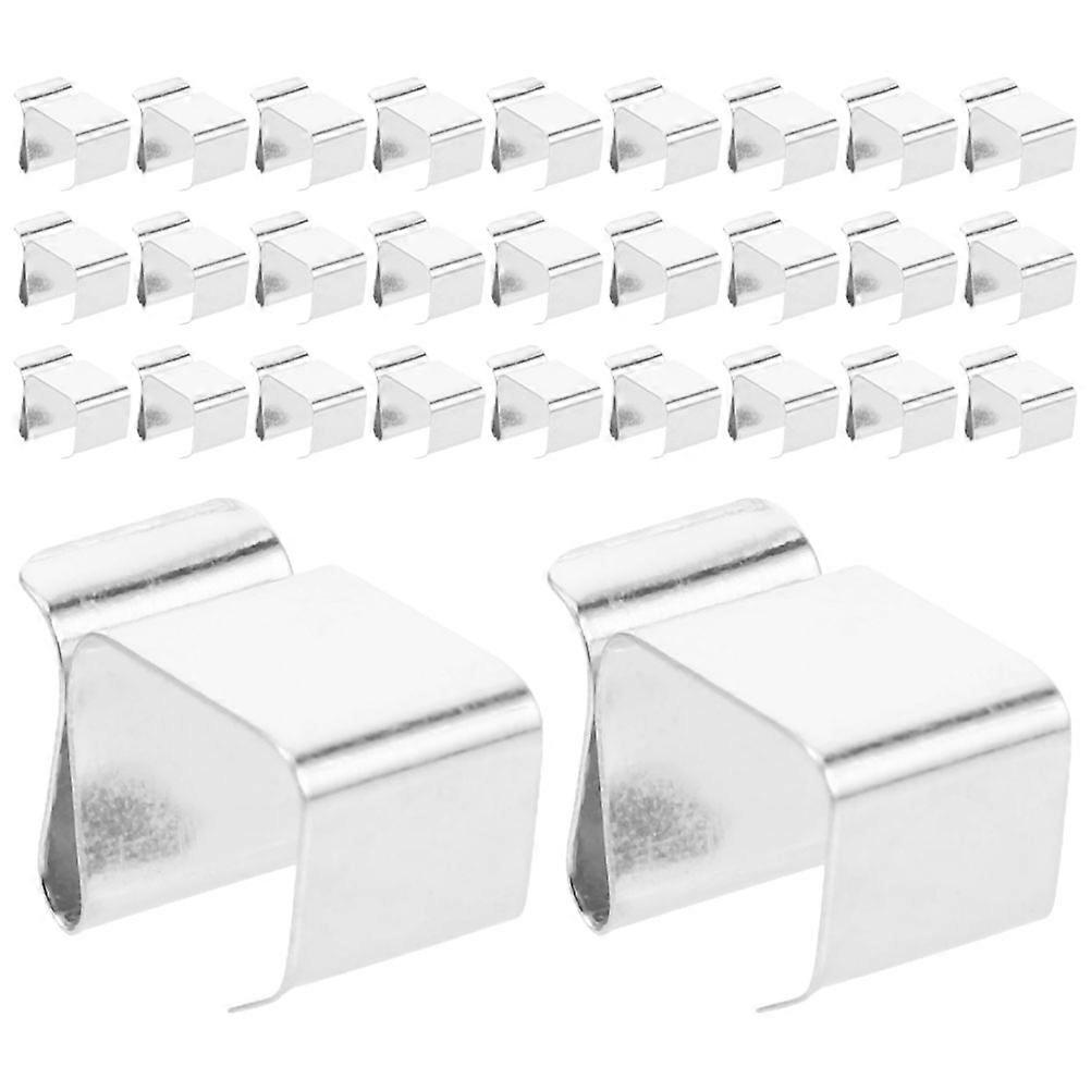 Christmas Lights Gutter Hooks Silver Metal for Home Use 60Pcs Set