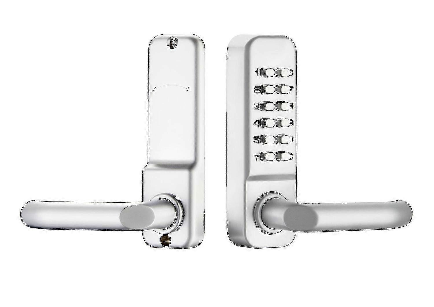 Weatherproof Mechanical Lock compatible with Wooden Door, Keyless Code Entry Security Lock