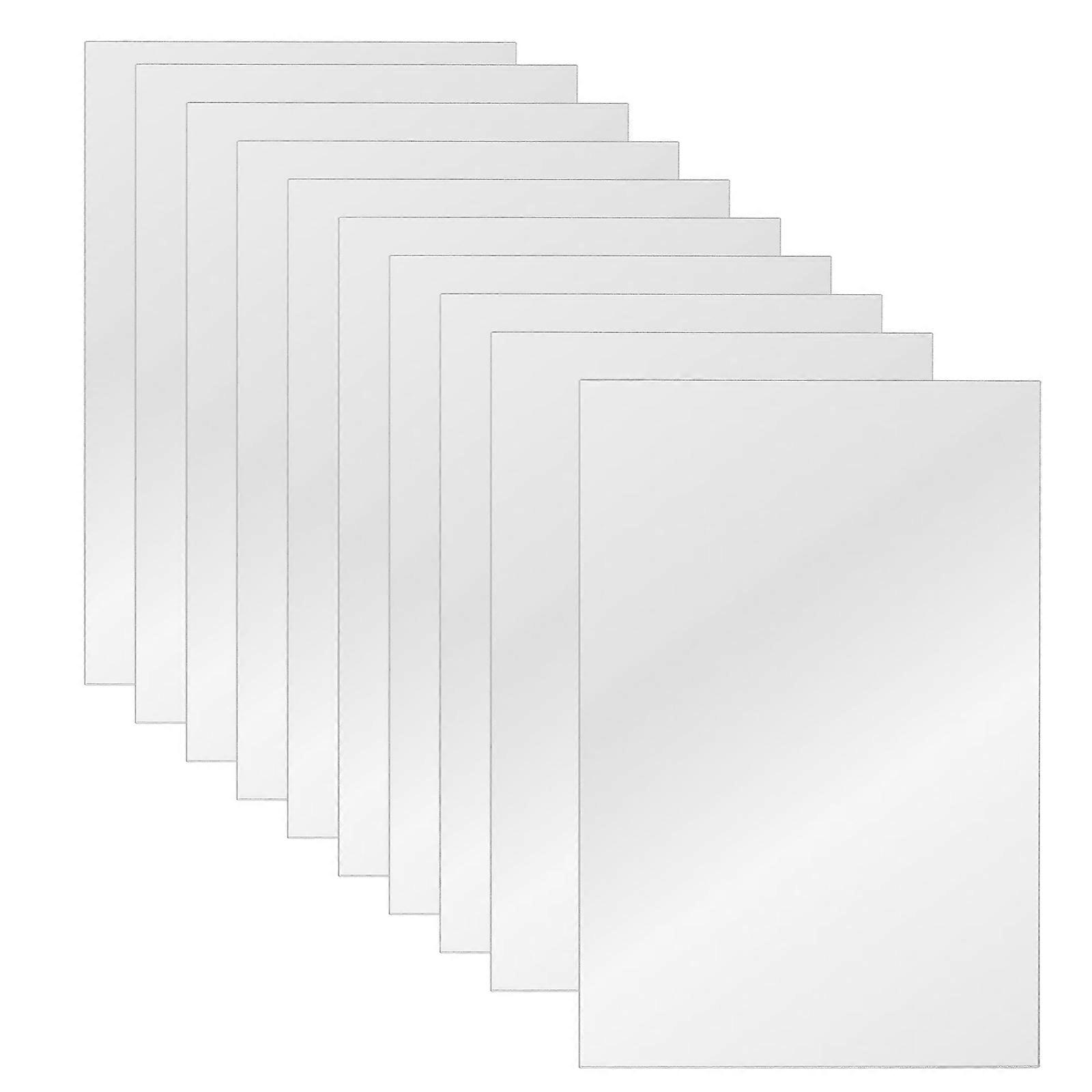 Frameless Acrylic Mirror Sheet for Wall Decor 10Pcs Self Adhesive Tiles