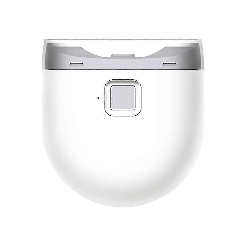 Electric Nail Clipper with Light and Debris Collection, Safe Rounded Blade, Rechargeable, White