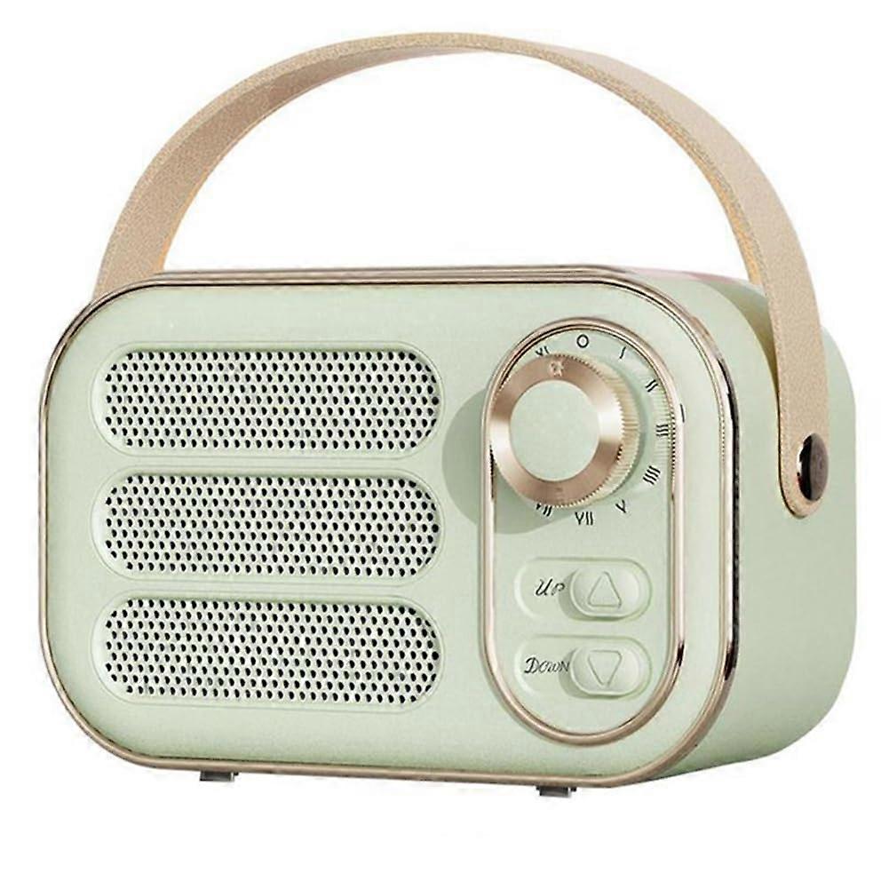Retro Speaker Bluetooth Mini Speaker With 360 Stereo Sound Vintage Radio Style Green Home Decor