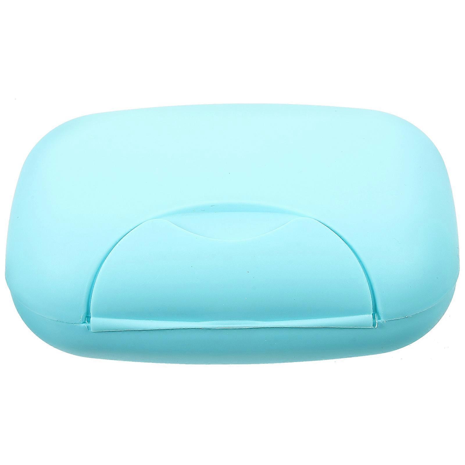 Blue Portable Soap Case Soap Holder for Storage 1 Piece Compact Design