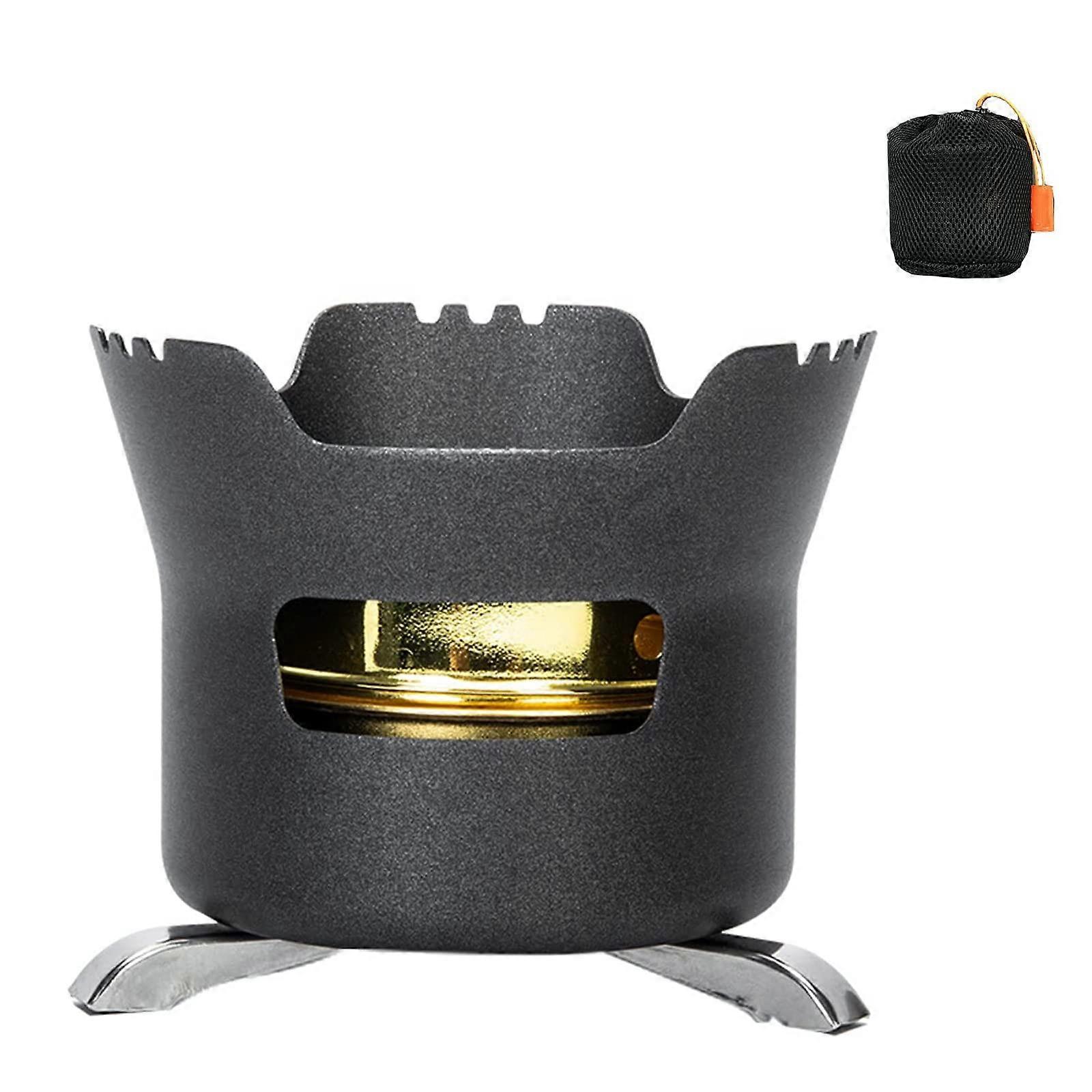 Camping Alcohol Stove with Stand,  Combustion Efficiency and Adjustable Flame for Hiking