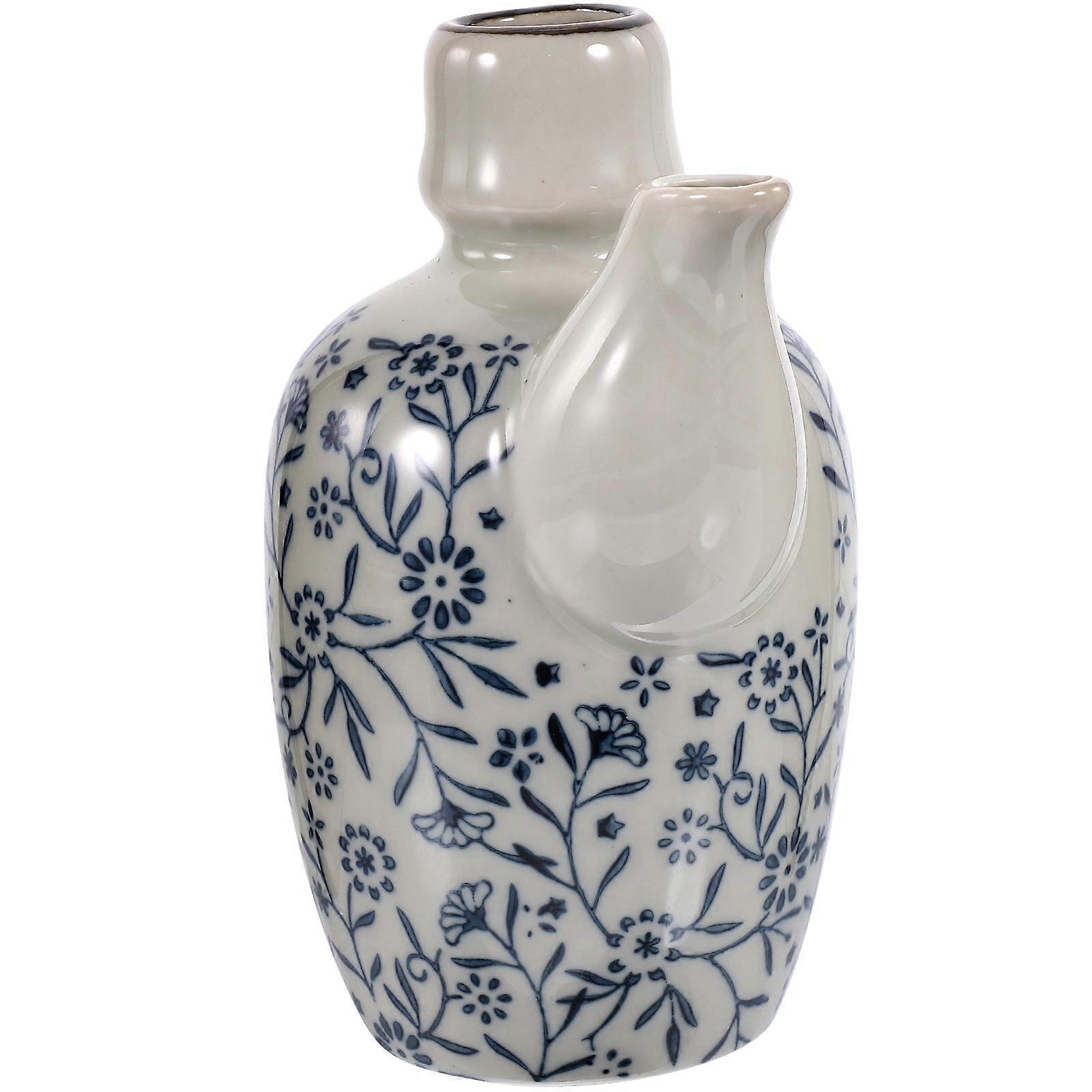 Kitchen Ceramic Condiment Bottle For Restaurant Use 12X5X5CM Dust-proof Function 1Pack