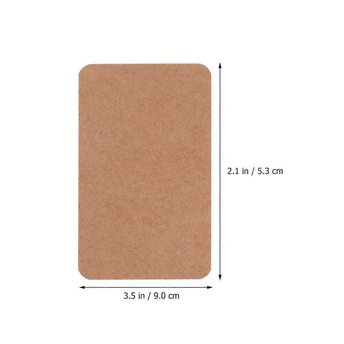 Empty Note Cards Kraft Paper Study Cards for Noting 100Pcs Brown