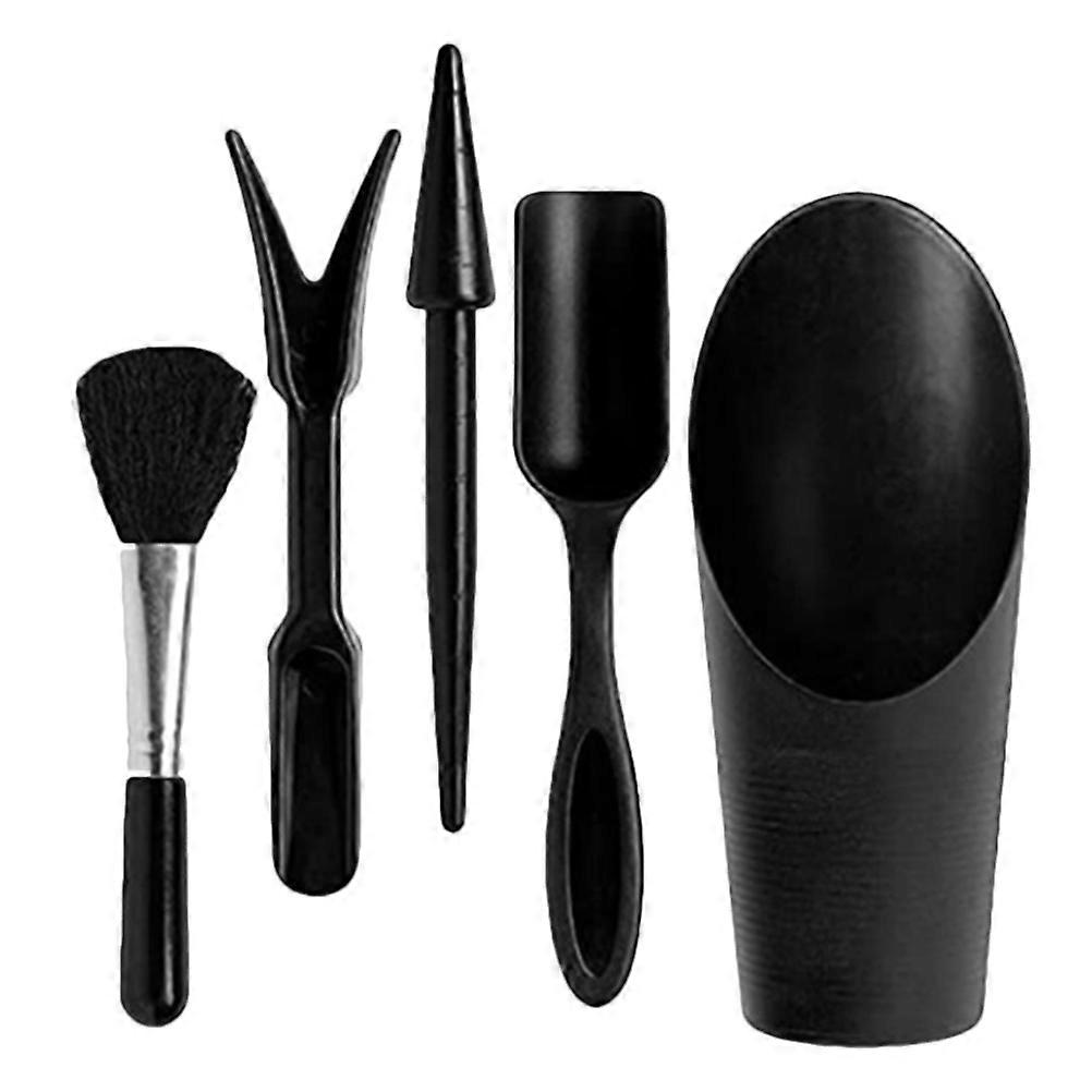 Succulent Tools Mini Garden Tools Set for Soil Loosening 1Set Black
