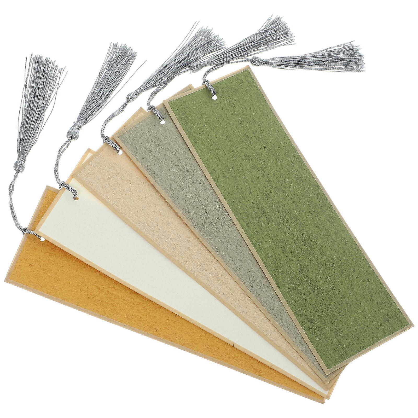 Paper Blank Bookmarks Calligraphy Bookmarks for DIY Handmade 5Pcs