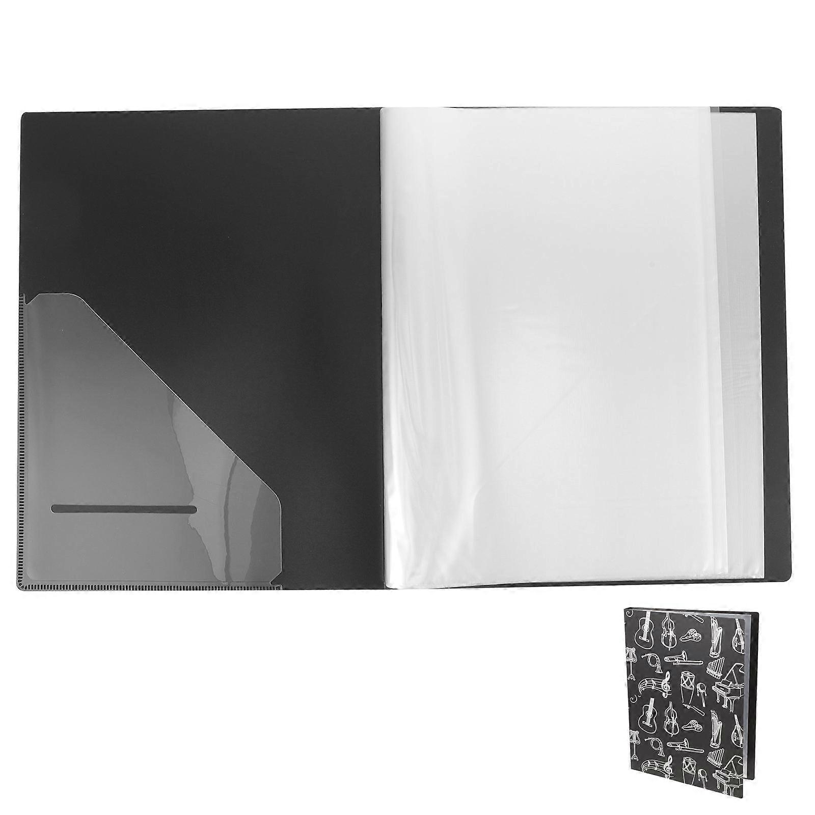 Sheet Music Folder Black Music Score Folder for Office Use