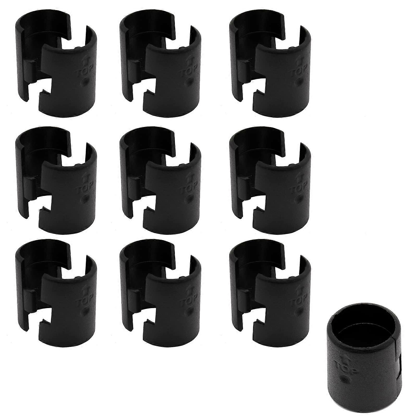 Black Wire Shelving Shelf Clips 38mm Sleeves Secure Locking 10 Pairs Durable Replacement Set