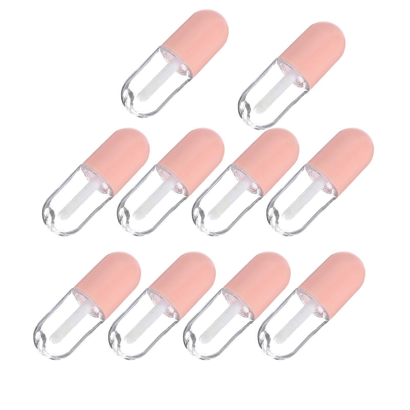 Small Lipstick Bottles Lip Gloss Tubes for Storage 10Pcs Pink