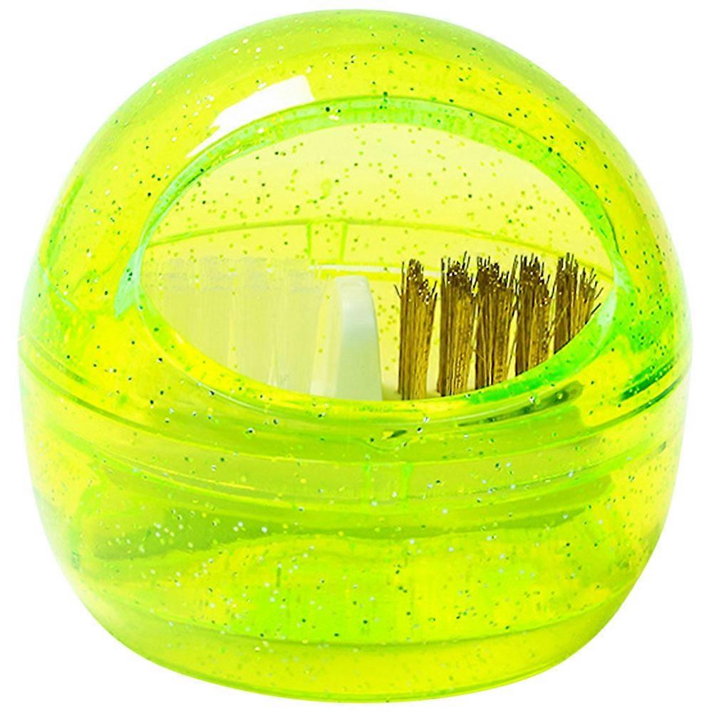 Nail Drill Bits Brush for Cleaning 1Set Nail Drill Brush Box with Yellow Plastic