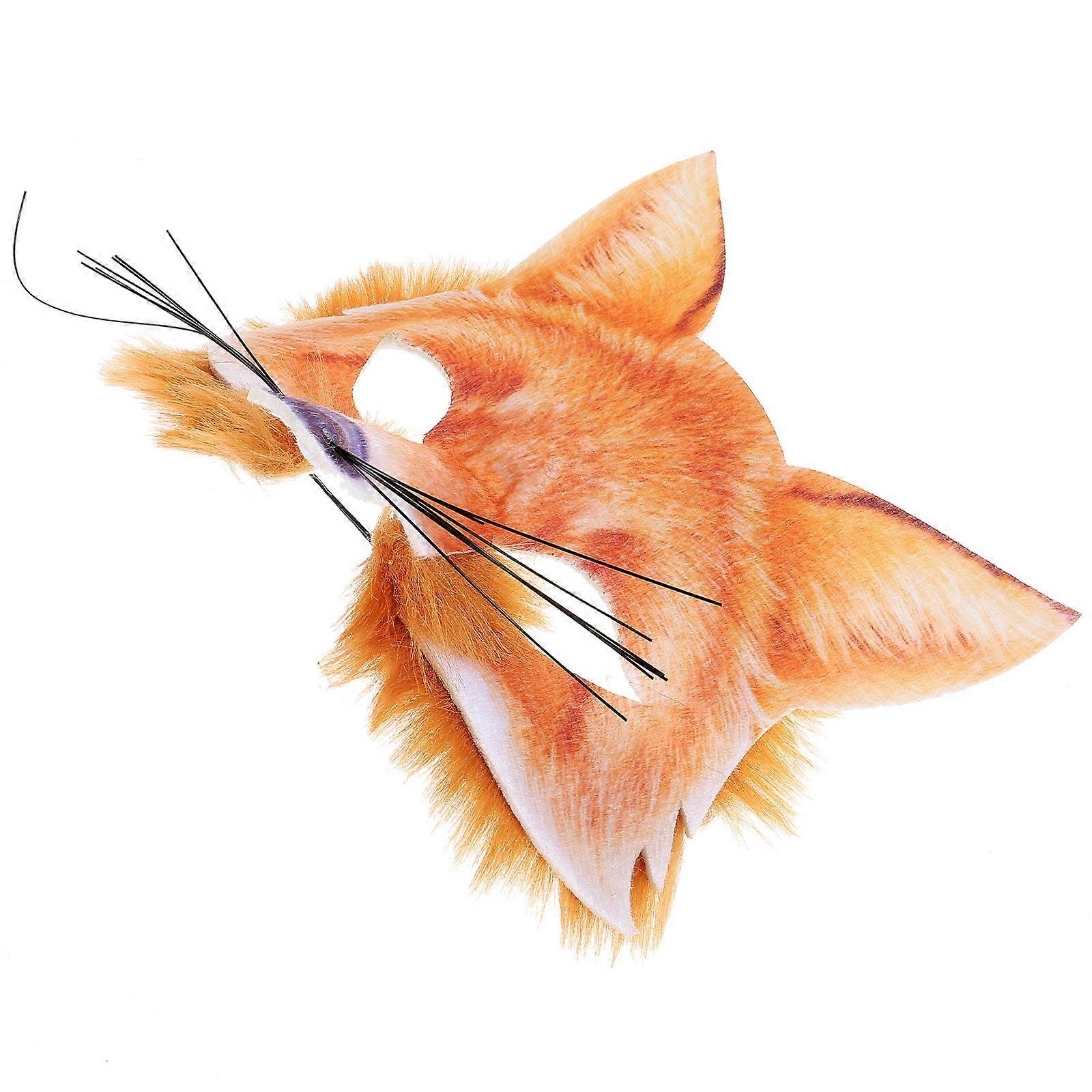 Decorative Fox Mask Masquerade Half Mask for Party 3Pcs Set