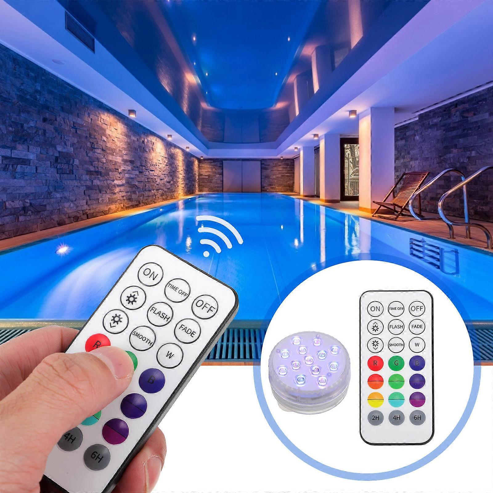 LED Pool Lights for Decoration 1Set Waterproof Remote Control Diving Lamp