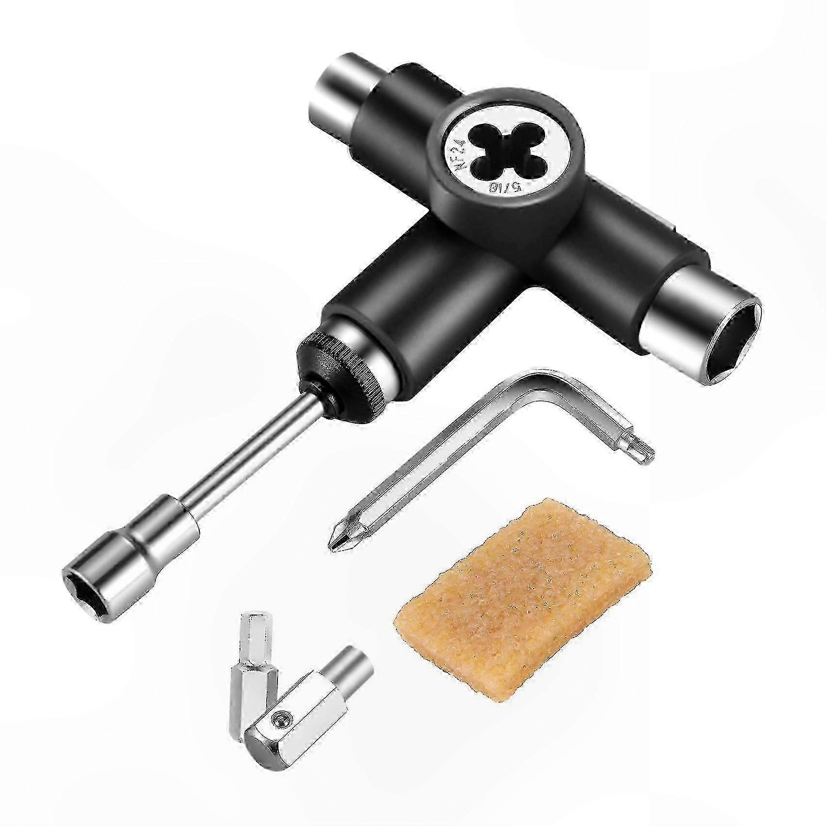Multi-functional Ratchet Tool for Skateboards with Griptape Eraser Kit