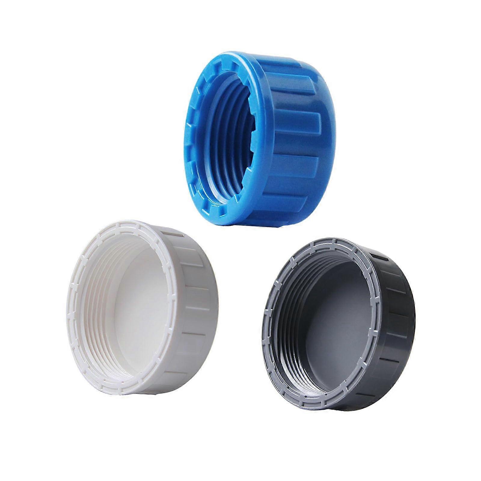 PVC Threaded Pipe Cap 32mm Blue Leak Prevention Seal Secure Fit