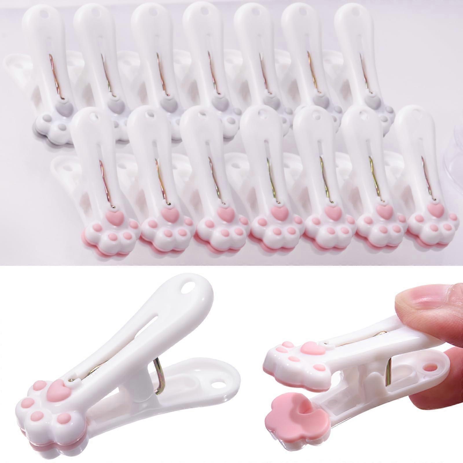24 Pcs Cat Paw Clothespins Windproof Laundry Clips for Socks Heavy Duty MultiPurpose Use