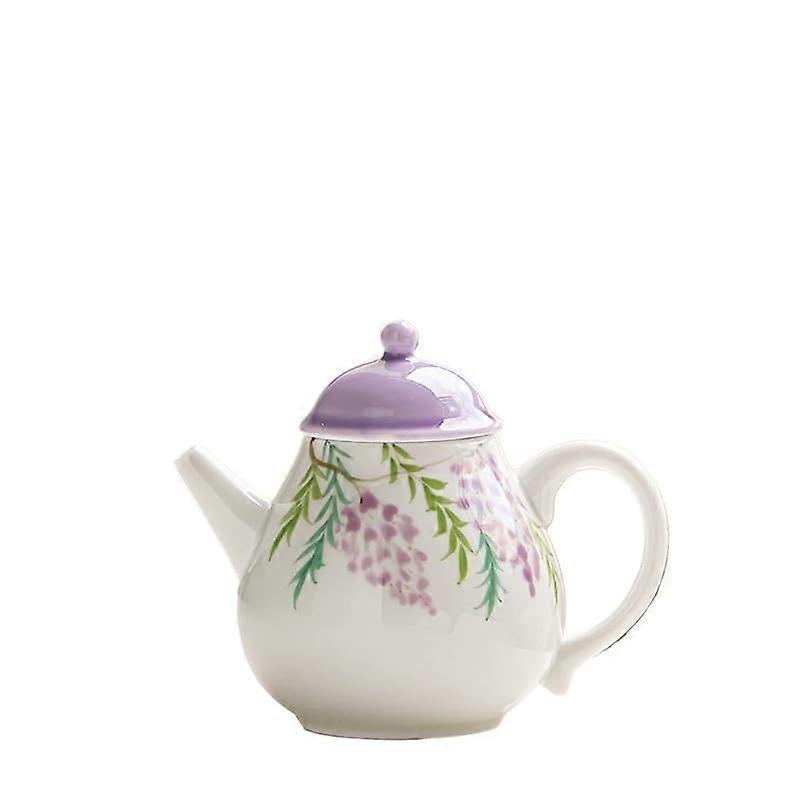 Handmade Ceramic Teapot with HandPainted Pear Shape, Small Single Serve, Elegant Gift for Tea Brewing