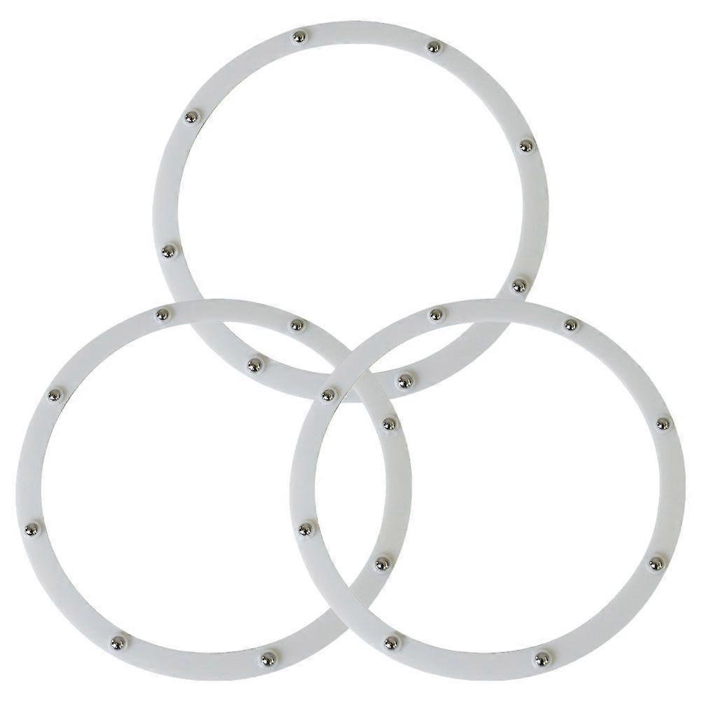 3Pcs Displaying Tray Holders Daily Use Rotating Rings Multi-function Tray Rollers