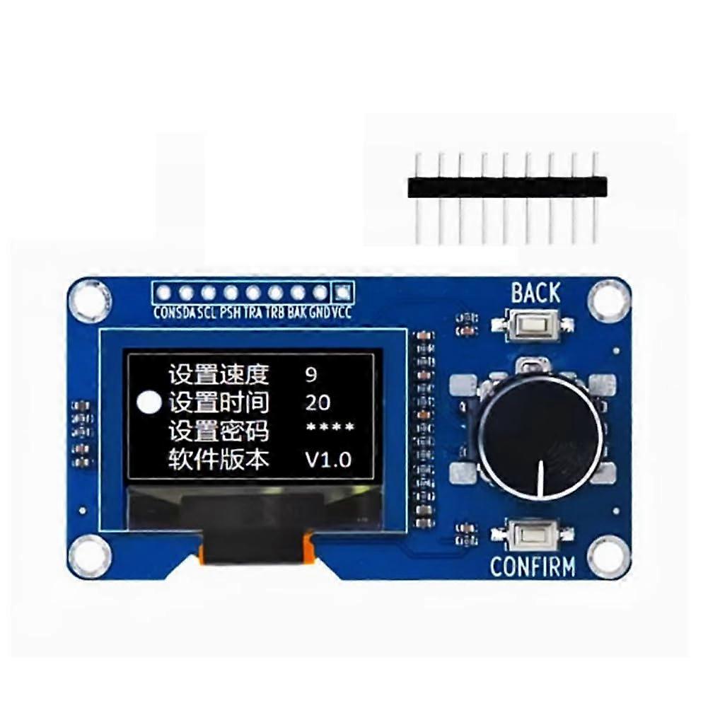 0.96 Inch OLED Display Module with EC11 Rotary Encoder and Dual Function Buttons for DIY Projects
