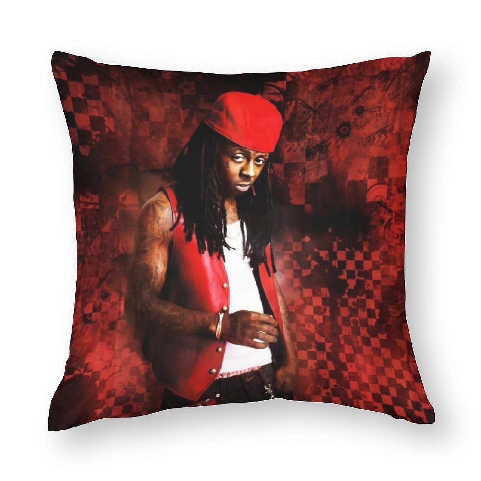 Lil wayne Throw Pillow Covers Abstract Chenille Reversible Decorative Tufted Stitch for Bed