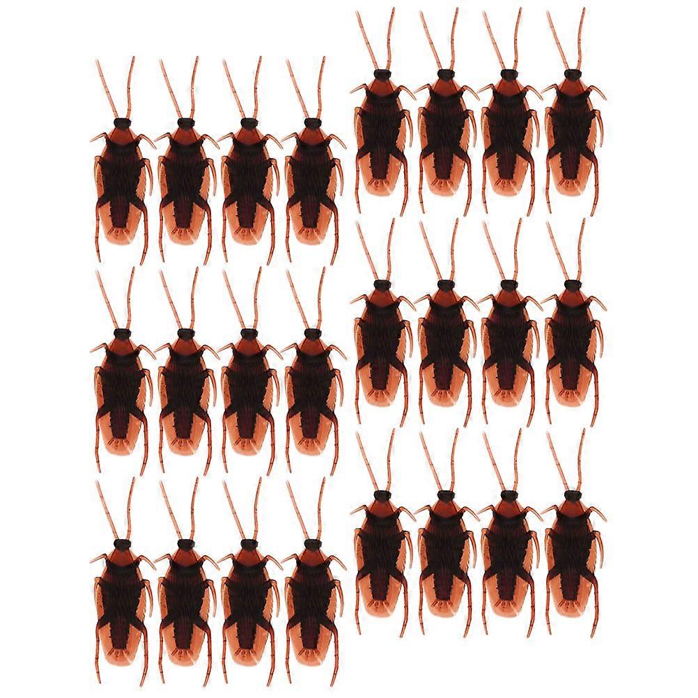 Prank Fake Plastic Cockroach Toy Realistic Bug 100Pcs for Party Play