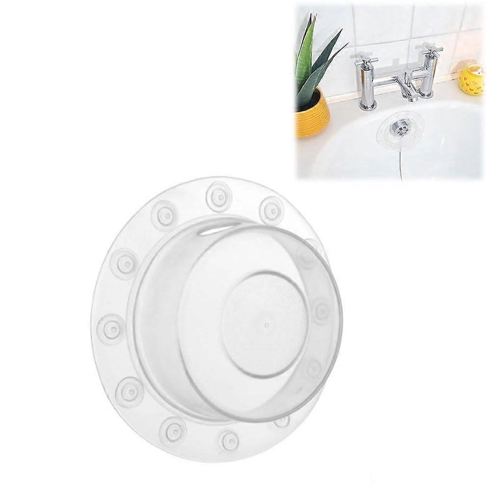 Bathtub Drain Stopper with Overflow Prevention, PVC Flat Suction Cover for Deep Water Baths