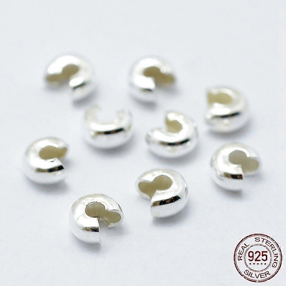 925 Sterling Silver Crimp Beads Cover Silver 3mm