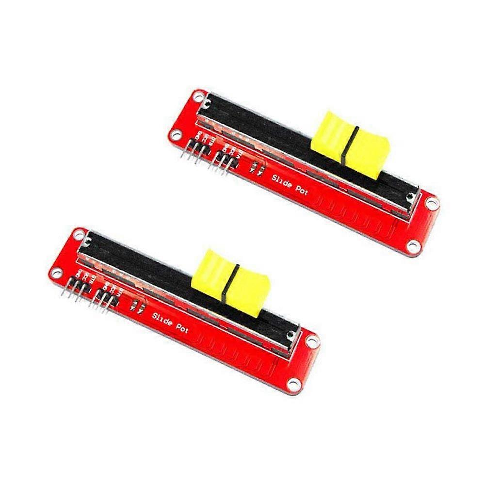 2Pcs 10K Linear Slide Potentiometer Module Dual Analog Output 3.3V5V for Arduino MCU Projects