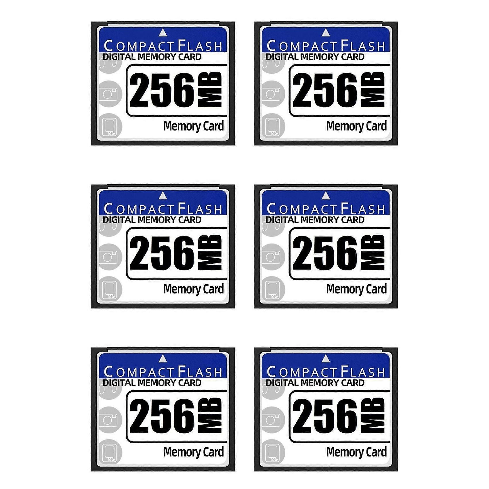 6X 256MB Compact Flash Memory Card for Camera, Advertising Machine, Industrial Computer Card