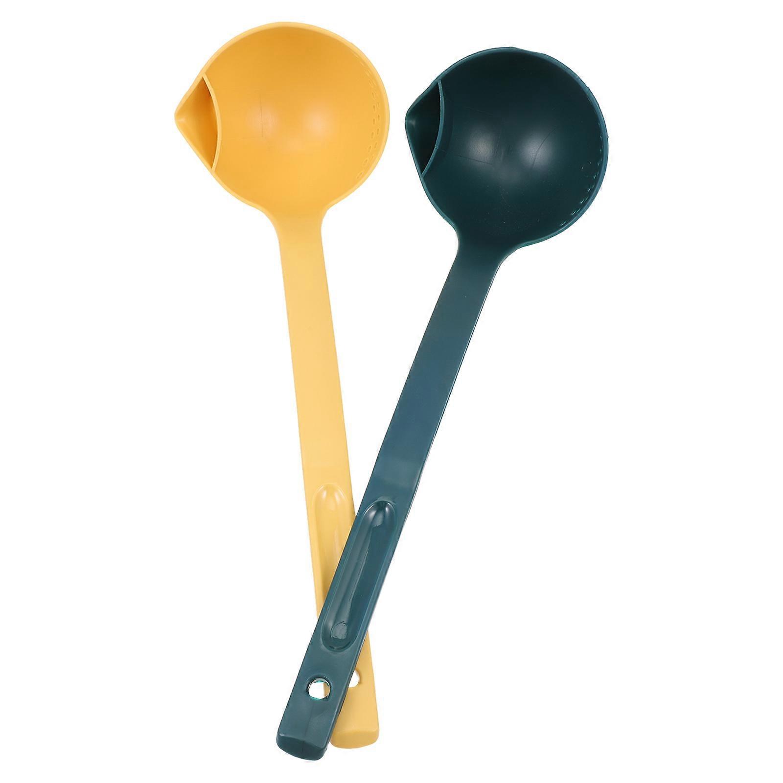 Rust-Proof Oil Filter Soup Spoon For Home Cooks 2Pcs
