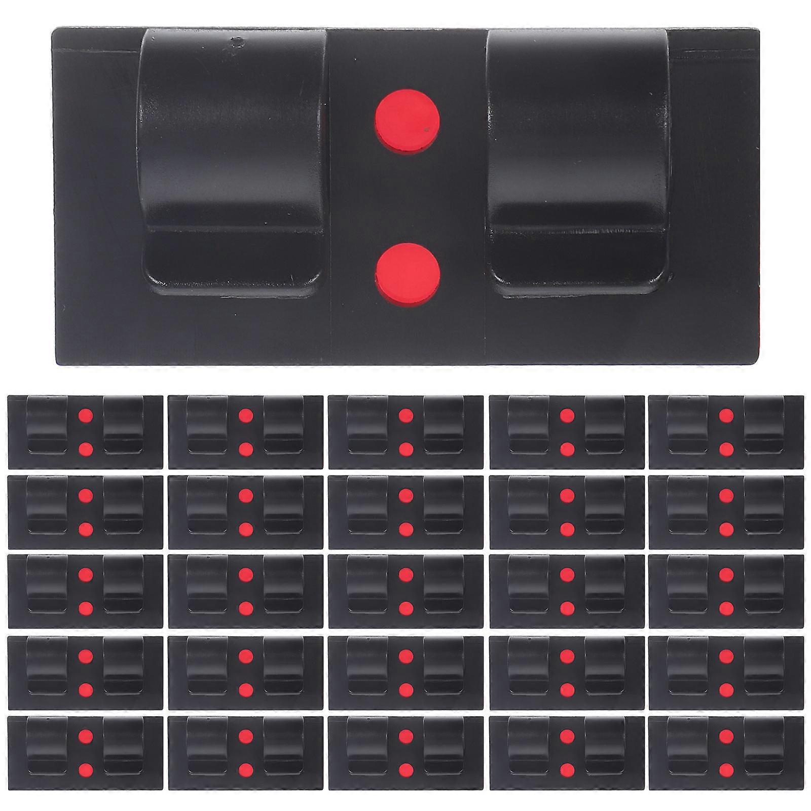 Black Cable Clips Cable Wire Holder for Management Organizer 25Pcs