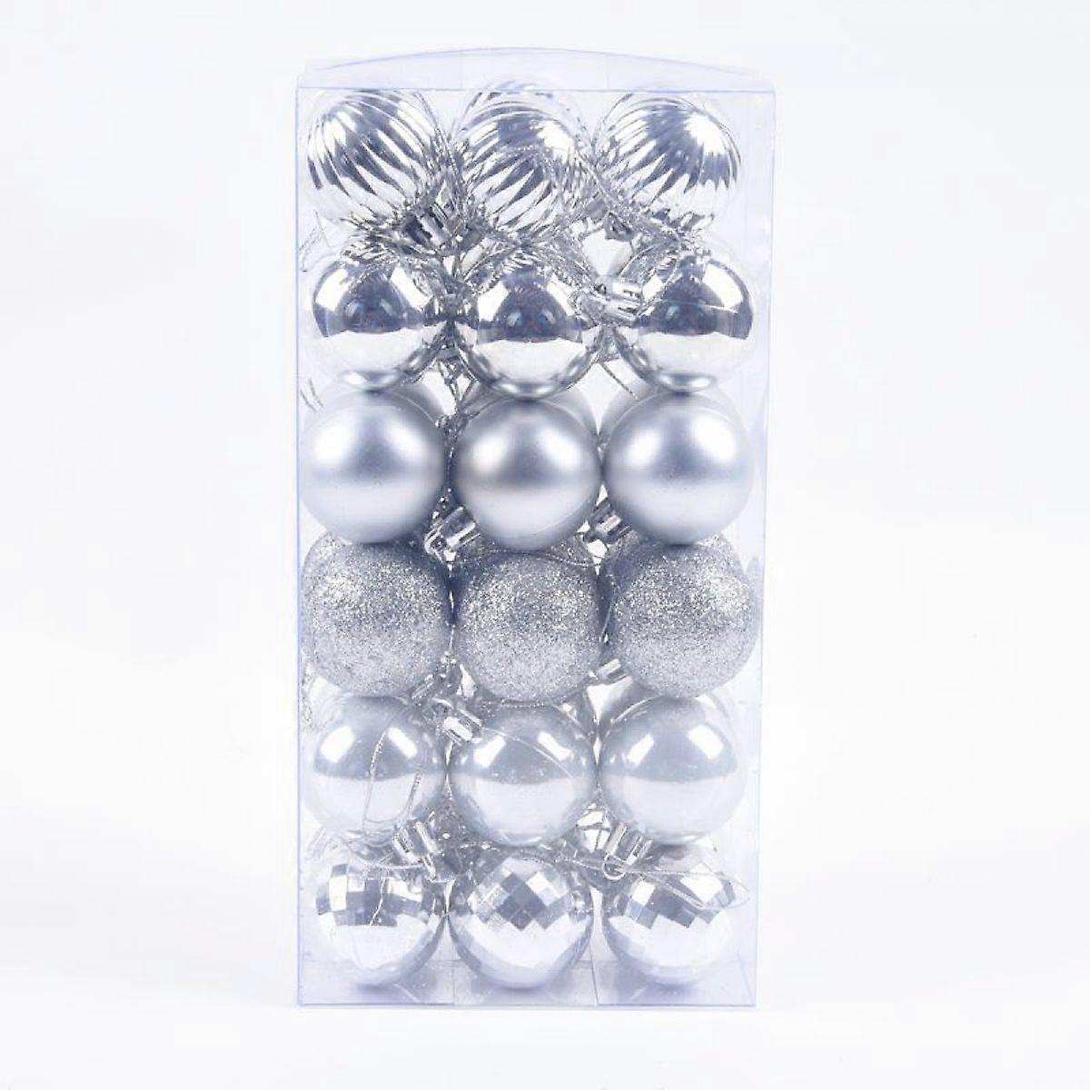 Shatterproof Lightweight Silver Christmas Ornaments