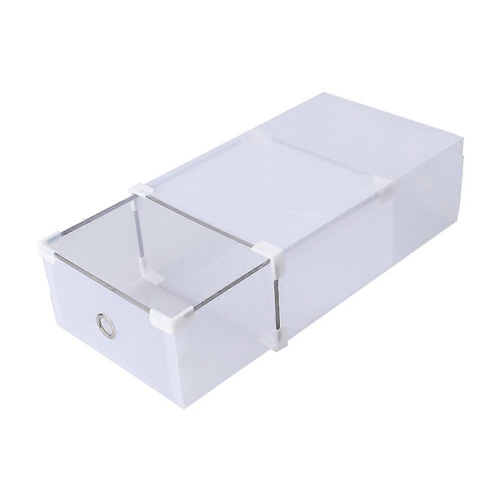 White Shoes Storage Case Drawer Type for Storage 6Pcs Translucent Shoe Boxes