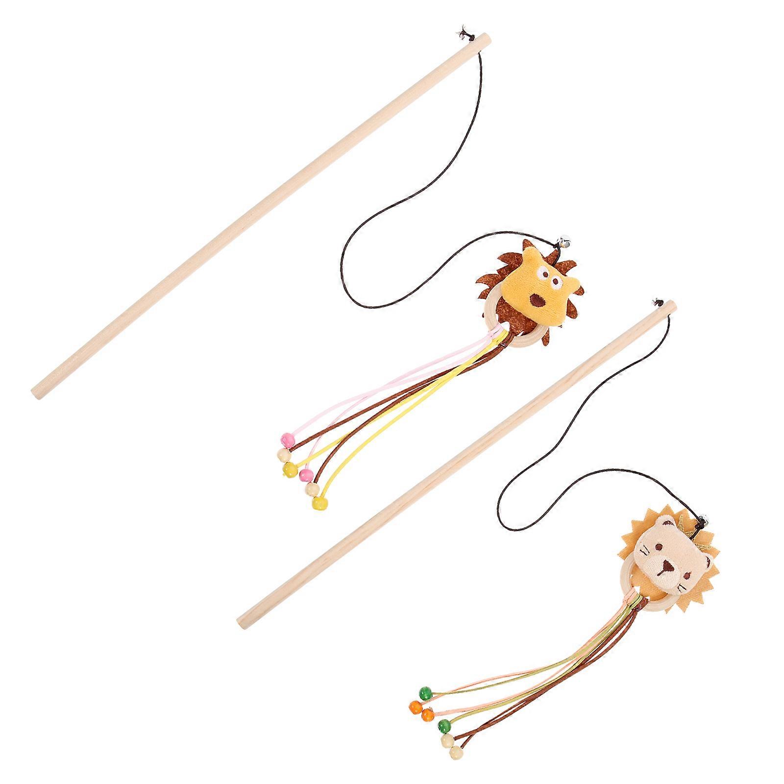 Household Cat Wands Cat Teaser for Interactive Play 6Pcs Kit