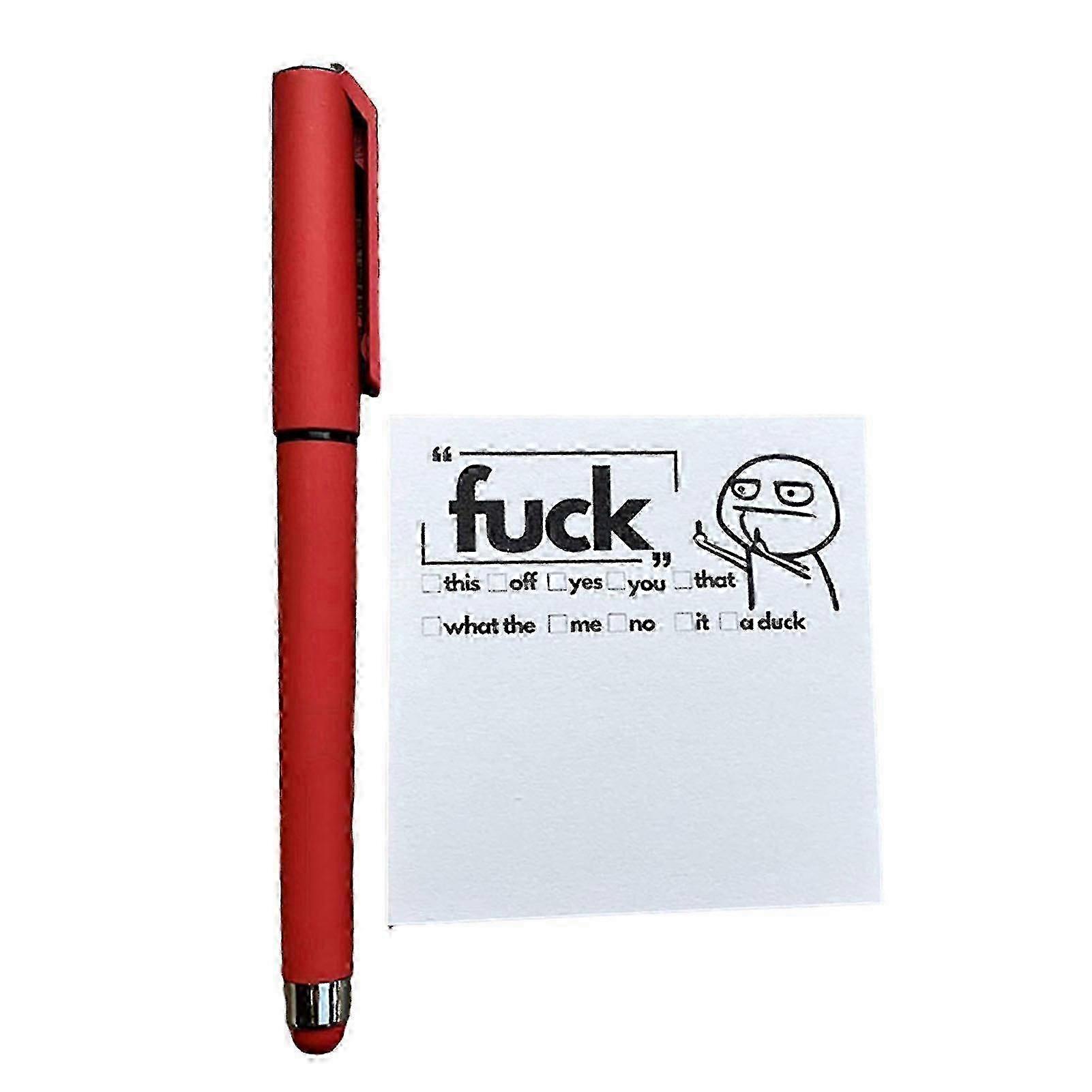 Humorous Portable Sticky Notes and Pen Set for Planning & Writing