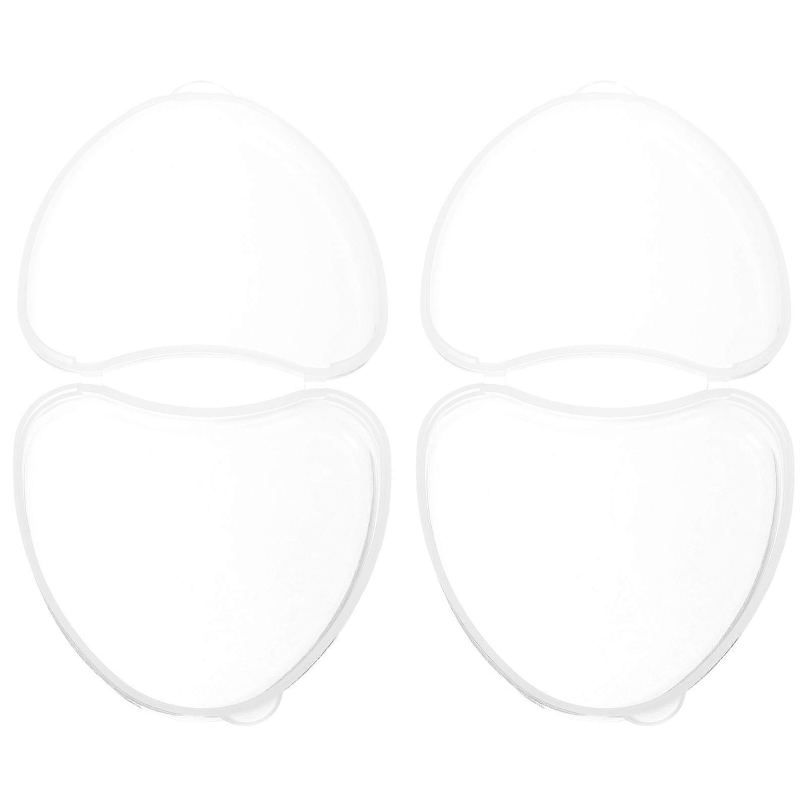 Transparent Denture Case Durable Plastic Storage Box for 4Pcs