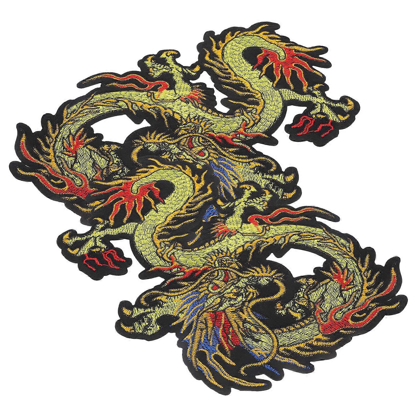 Dragon Totem Patch Decorative Sew on Patches for Clothes 2Pcs Polyester Material