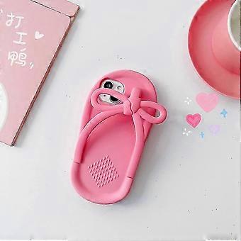 3D Soft Silicone Cute Slippers Design Phone Case, Fluffy Smooth Touch, Precise Cutouts, Compatible with iPhone 11